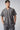 Plain Cuban Collar Grey Short Sleeve Shirt