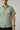 Green Striped Textured Short Sleeve Shirt
