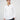 V Neck White Long Sleeve Cotton T-Shirt